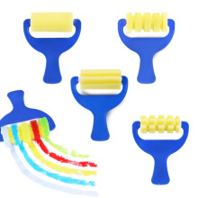 Children painted graffiti spongy brush 4pcs blue roller spongy brush kindergarten baby early education painting tools